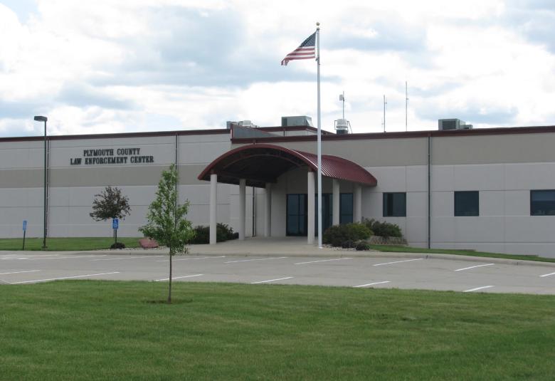 The exterior of the Plymouth County Iowa Law Enforcement Center.